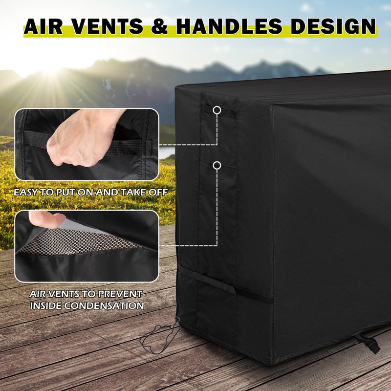 Starcrew Bar Height Patio Set Cover, Outdoor Bistro Set Cover, Protective Cover for Patio Swivel Bar Set/Outdoor High Stool Bistro Set/Outdoor Bar Table and Chairs Set/High Top Patio Set of 3 Pieces - Image 4